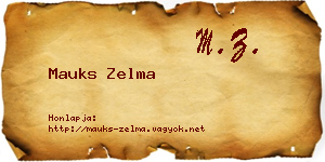 Mauks Zelma névjegykártya